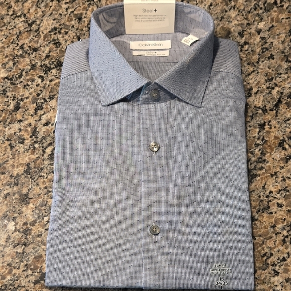 Calvin Klein Other - Calvin Klein Men's Steel Blue Dress Shirt
